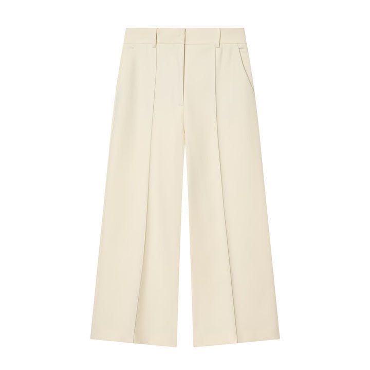 Women Two-Piece Suit Set with Oversized Long Blazer and High-Waist Pleated Trousers Mune Fashion