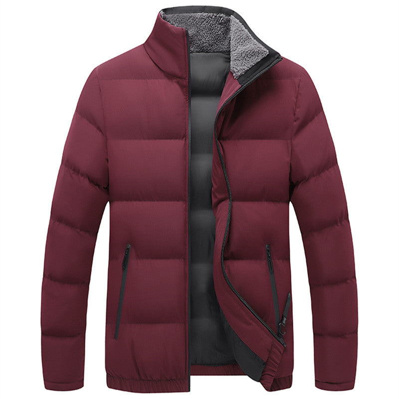 Men's Padded quilted jacket with Sherpa inner collar, windproof membrane and zip pockets Mune Fashion