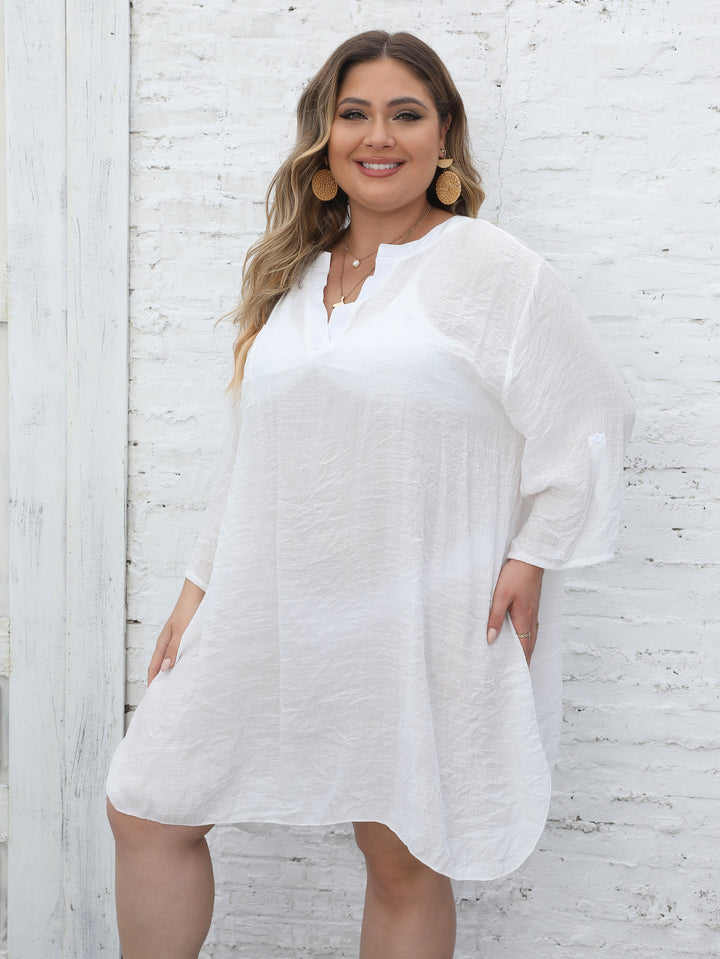 Ladies casual beach dress with side slit Mune Fashion