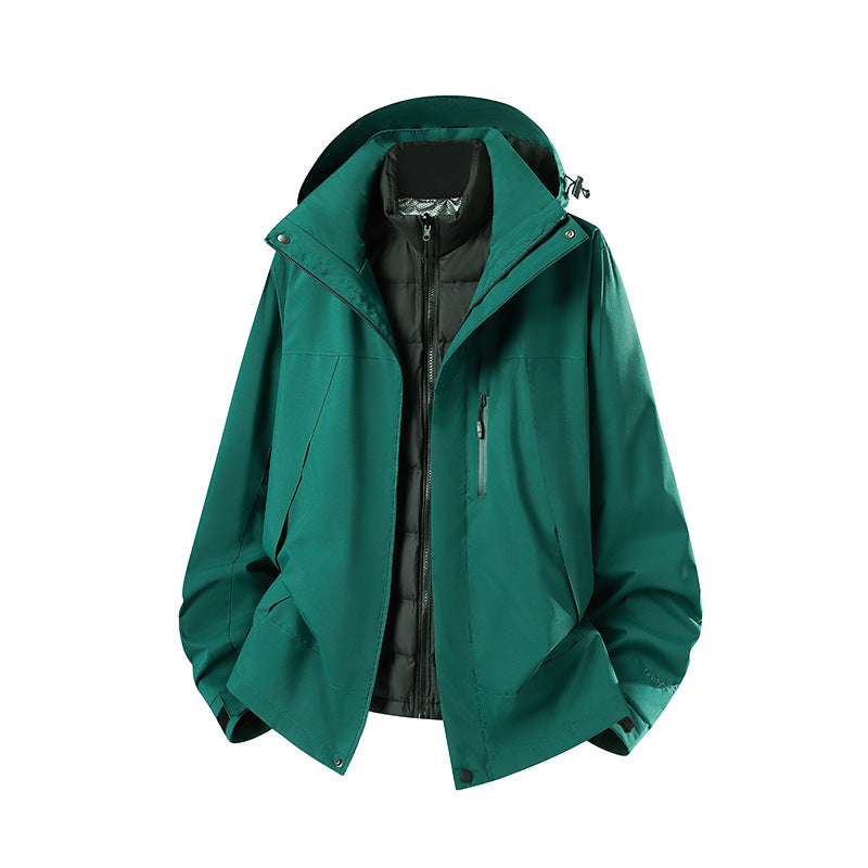 Women's Two-Piece Softshell Parka with Removable Quilted Inner Jacket Mune Fashion