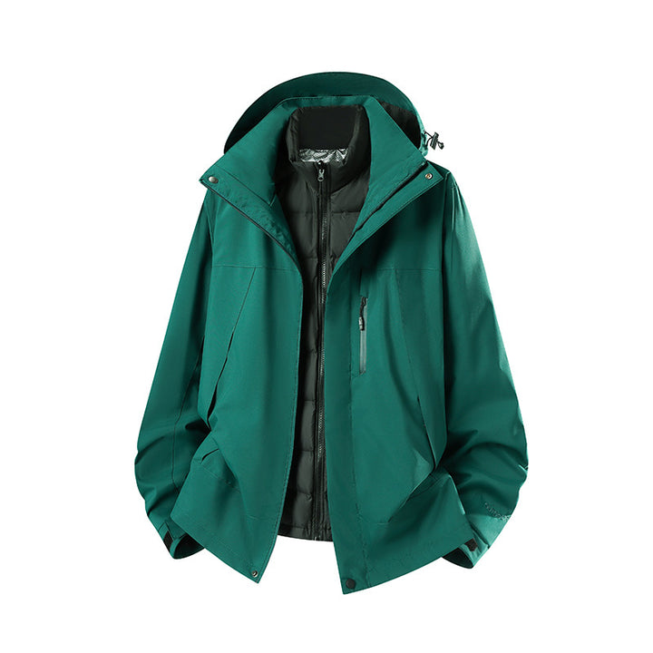 Women's Two-Piece Softshell Parka with Removable Quilted Inner Jacket Mune Fashion