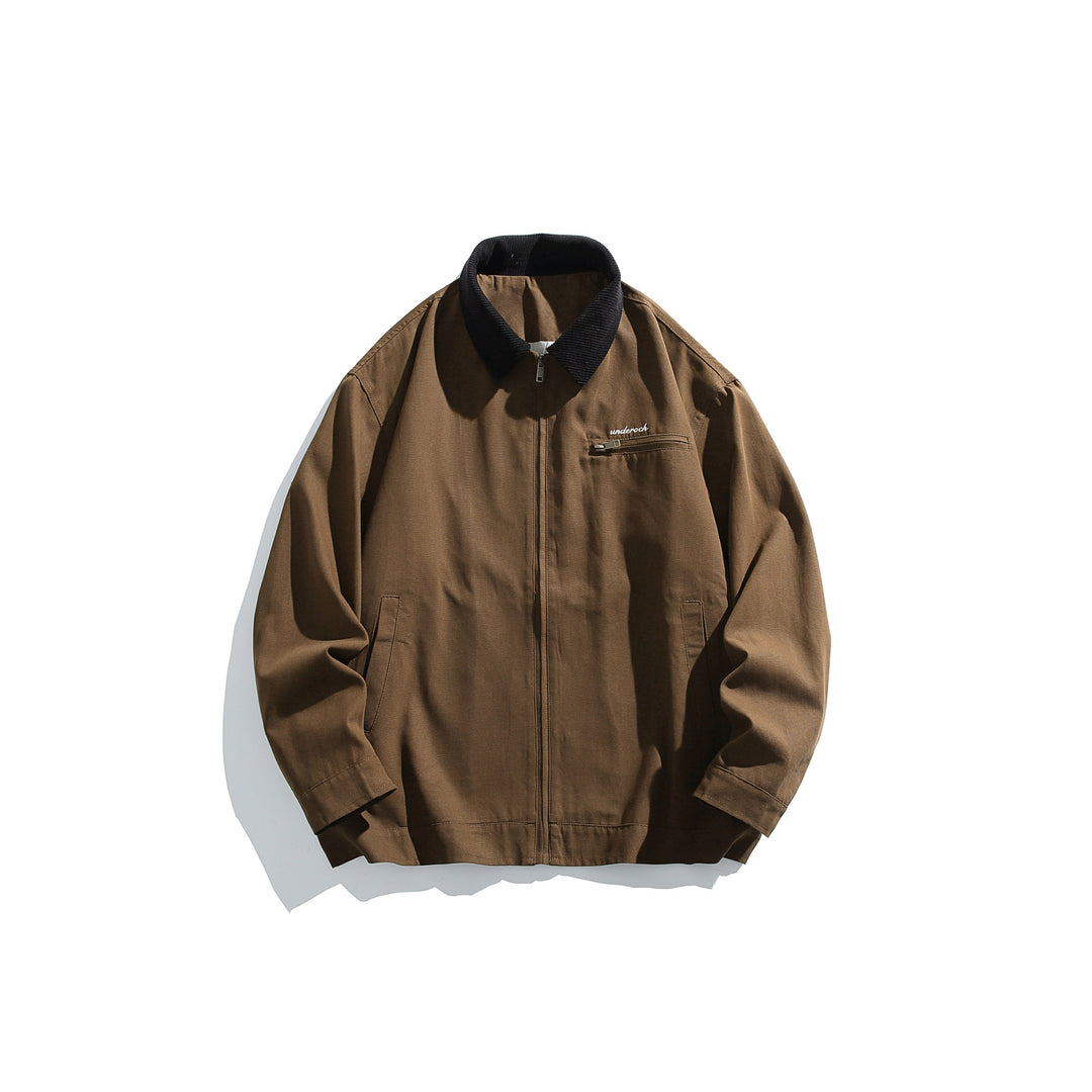 Men's lightweight bomber jacket with cord collar and zipper Mune Fashion
