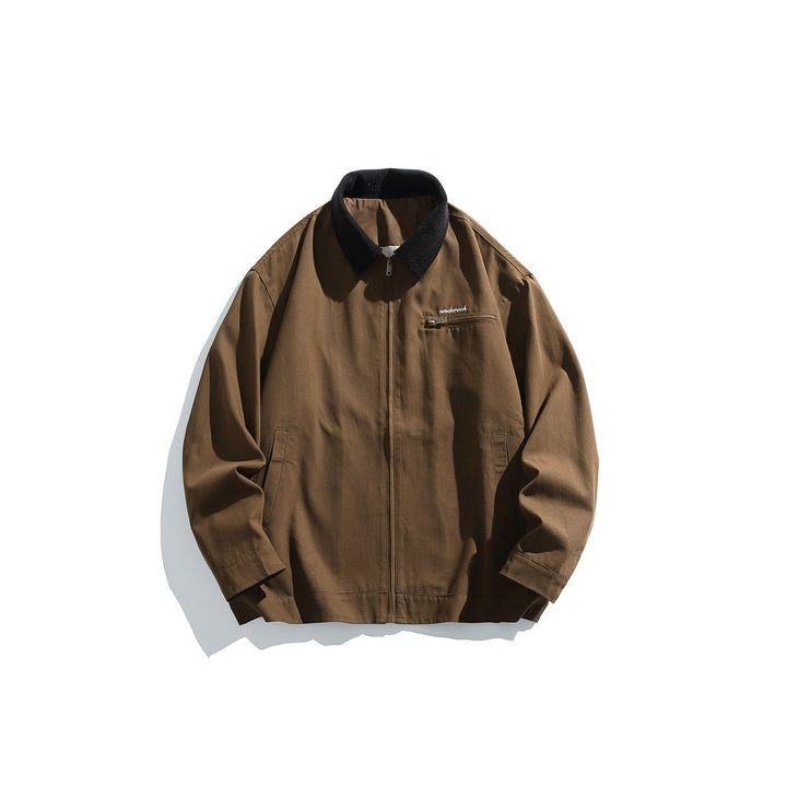 Men's lightweight bomber jacket with cord collar and zipper Mune Fashion