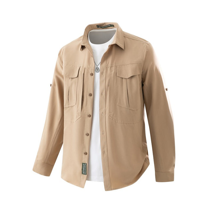 Men's Practical Outdoor Shirt with Many Pockets Mune Fashion