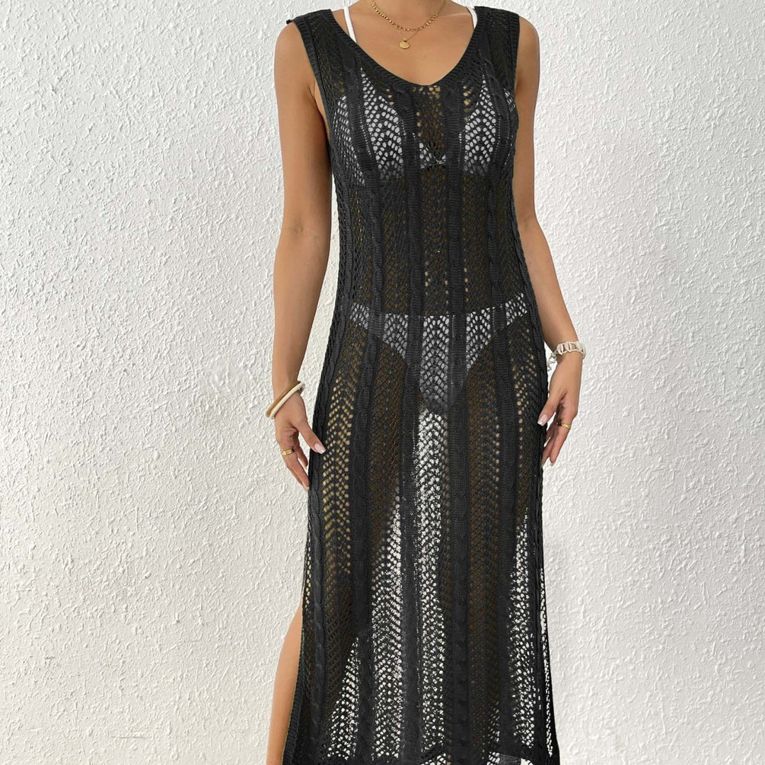 Women elegant crochet sarong with transparent design Mune Fashion