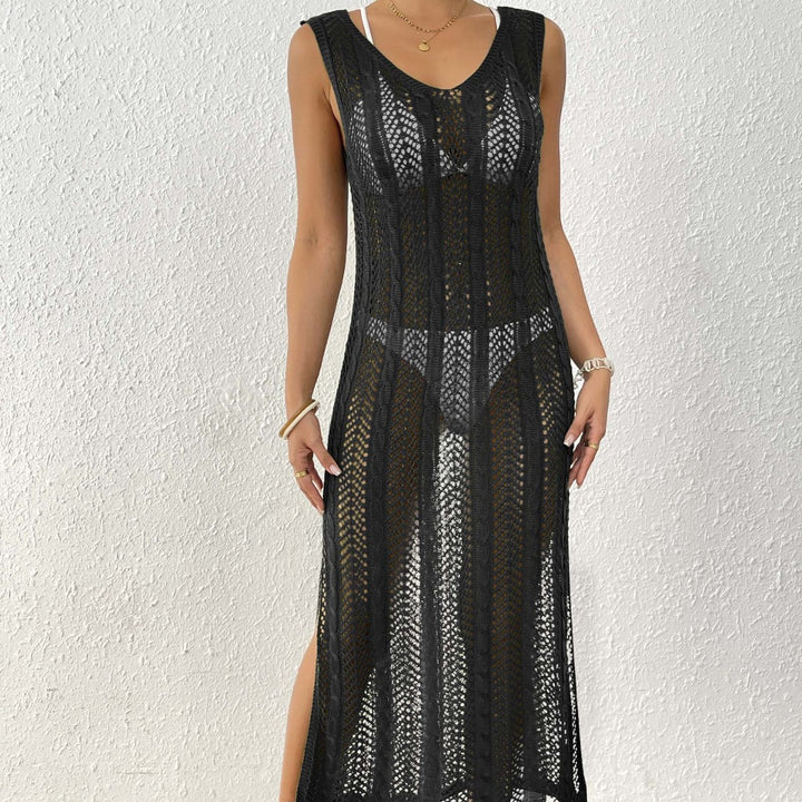 Women elegant crochet sarong with transparent design Mune Fashion