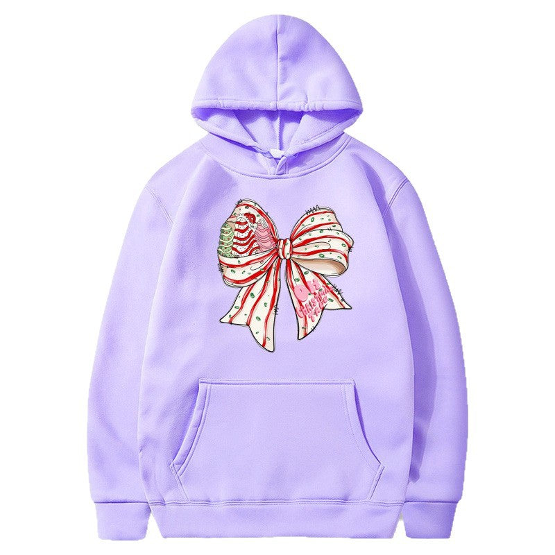Women’s Hoodie with Festive Bow Design Mune Fashion