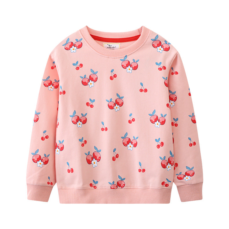 Girl's sweatshirt with cheerful cherry design Mune Fashion