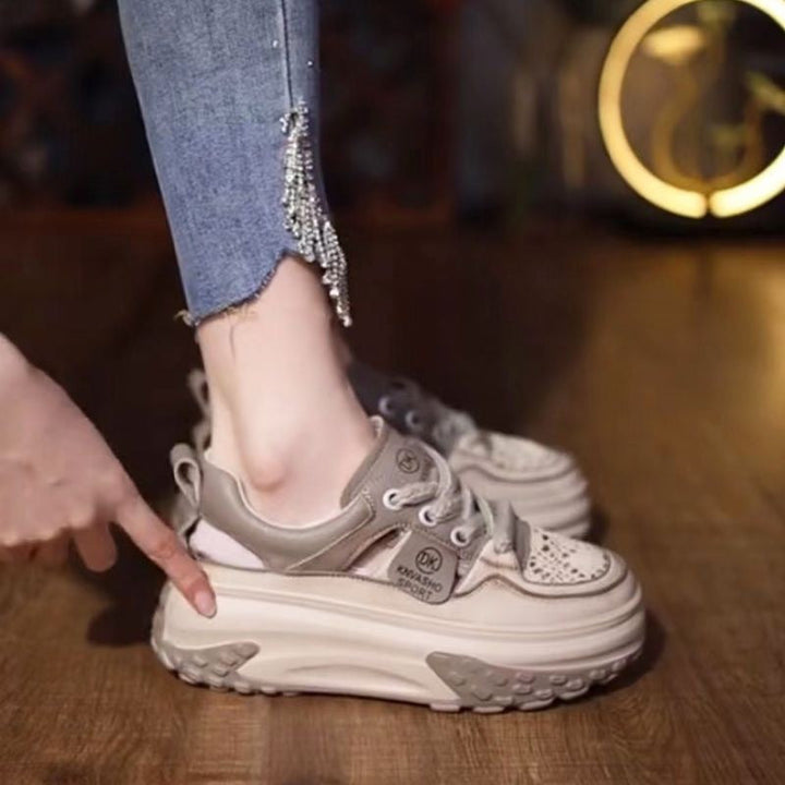 Women's High-Top Sneakers with Padded Sole and Breathable Construction Mune Fashion