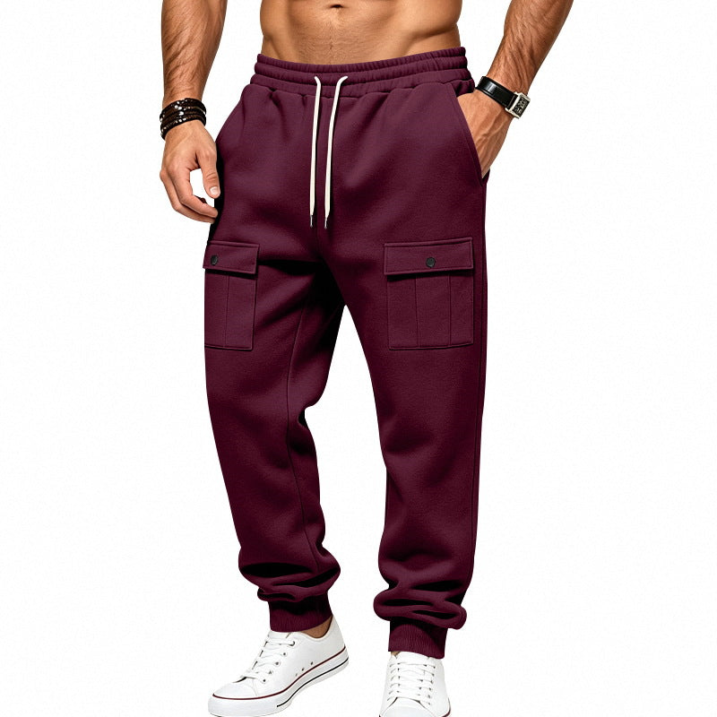 Men's Cargo Jogging Pants with Elastic Waist and Patch Pockets Mune Fashion