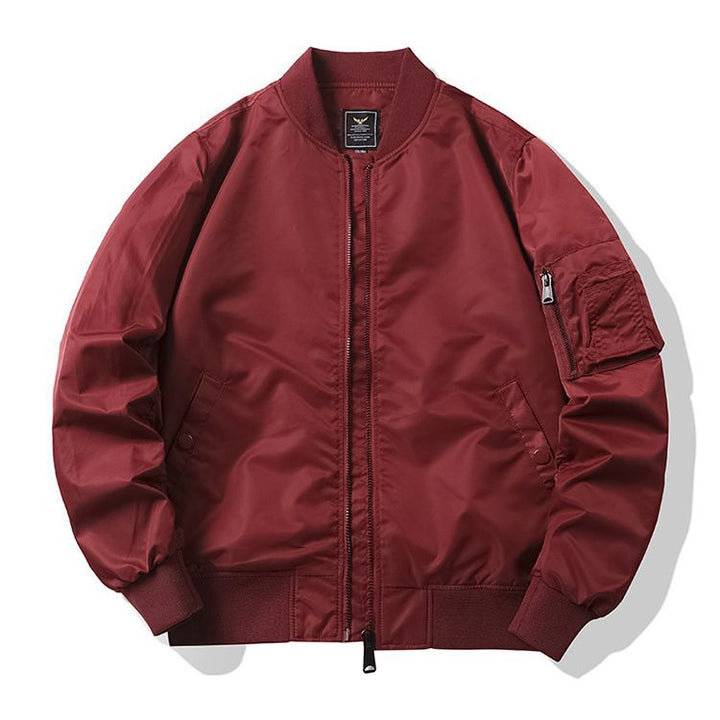 Men's  low-profile utility bomber jacket with two-way concealed zip and sleeve tool pocket Mune Fashion