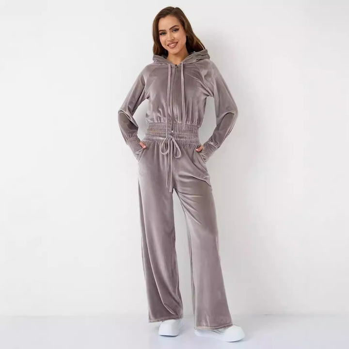 Ladies Sporty Fleece Lounge Set Mune Fashion