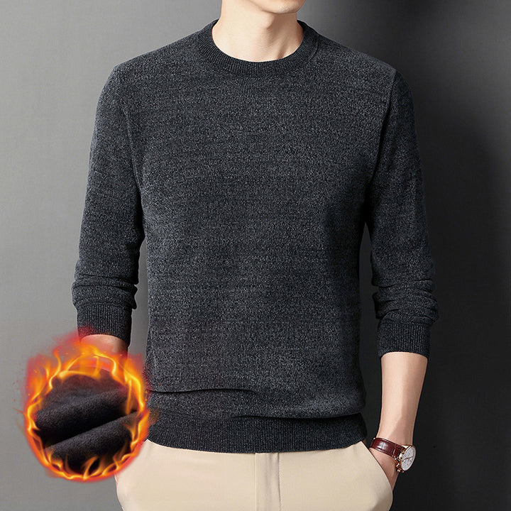 Men's fine knit thermal pullover with thermo fleece lining and slim fit Mune Fashion