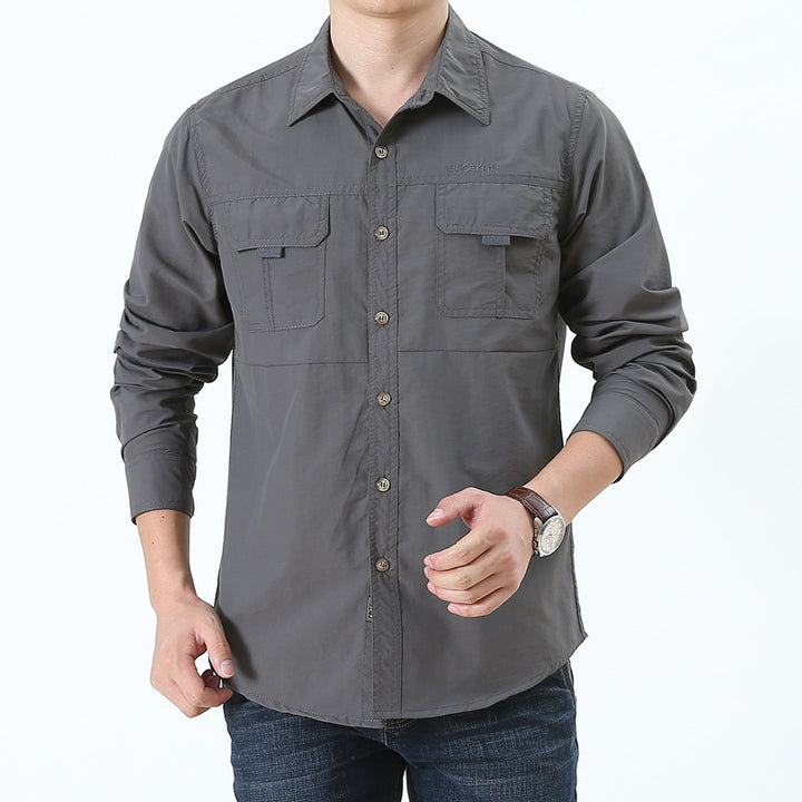 Men's High-Quality Trekking Shirt with Utility Pockets Mune Fashion