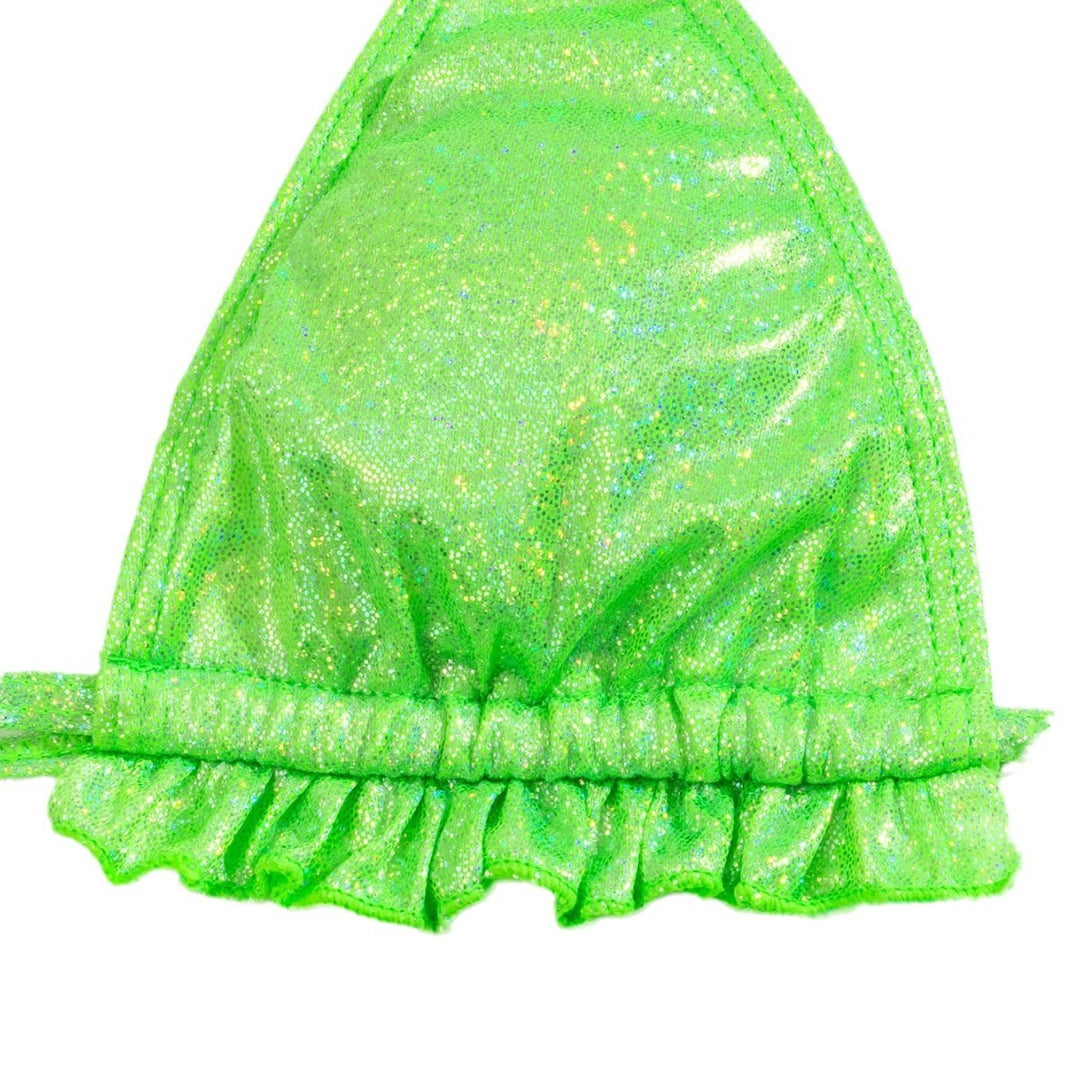 Women’s triangle bikini with glittering details and gathers Mune Fashion