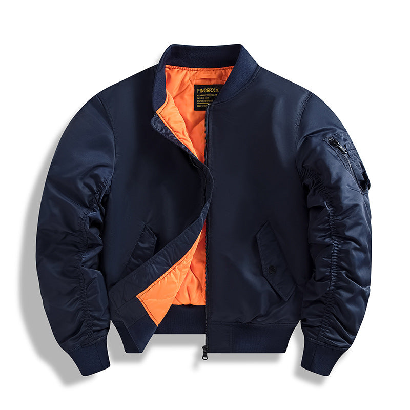Herren Bomberjacke im MA-1 Stil mit kontrastreichem Steppfutter Mune Fashion