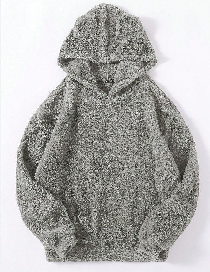 Ladies teddy hoodie with ears, elastic waistband and extra soft plush Mune Fashion