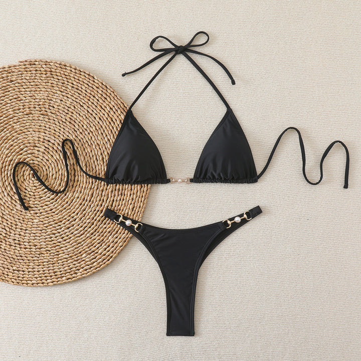 Women’s bikini set with adjustable straps and fashionable ring details Mune Fashion