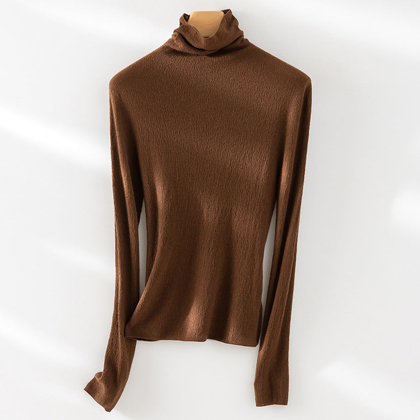 Women Fine ultra-light turtleneck sweater made of stretch fine knit Mune Fashion