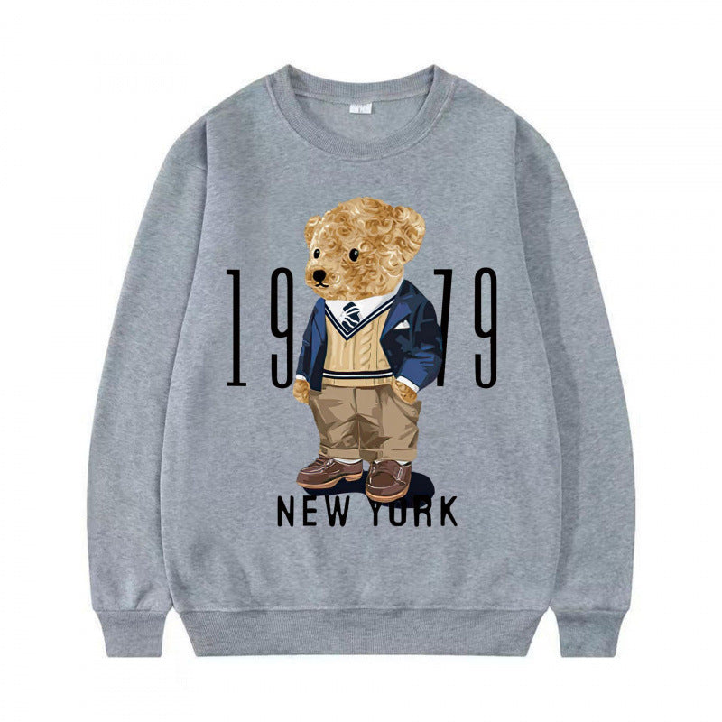 Ladies Cozy Sweatshirt with Bear Motif Mune Fashion