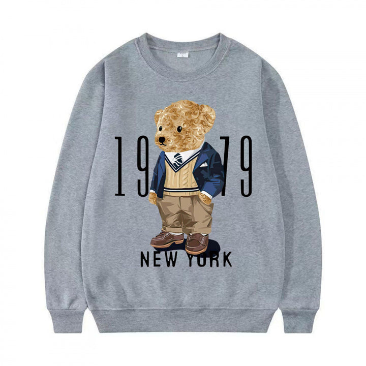 Ladies Cozy Sweatshirt with Bear Motif Mune Fashion