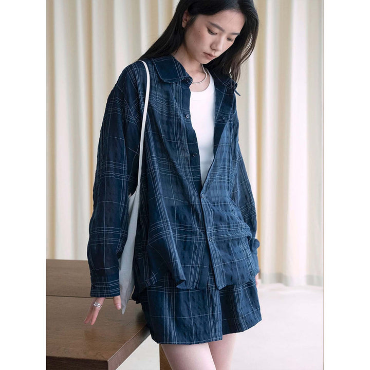 Women Oversized Structured Shirt with Matching Shorts Set Mune Fashion
