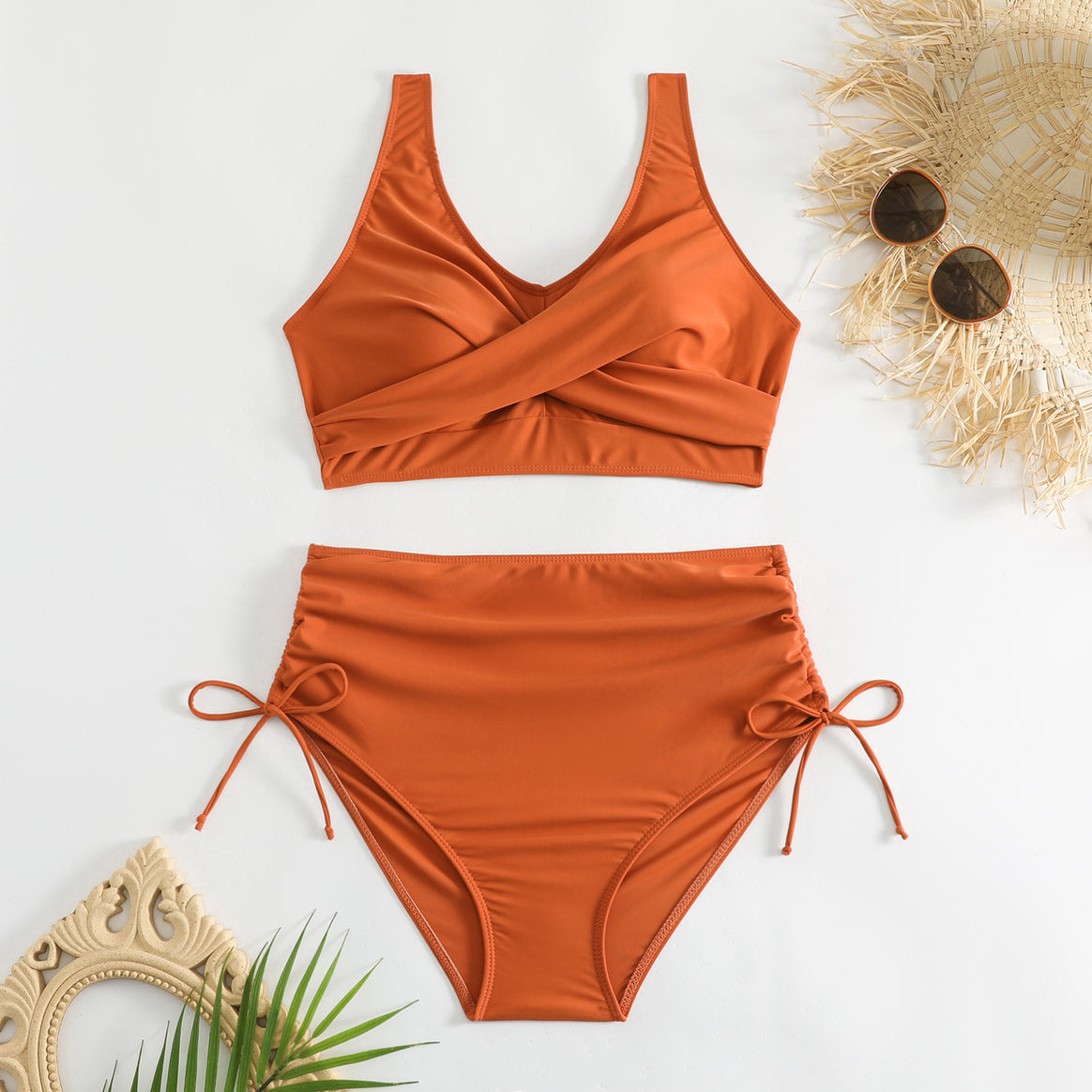 Women's bikini set with stylish wrap top and high-waisted bottoms Mune Fashion