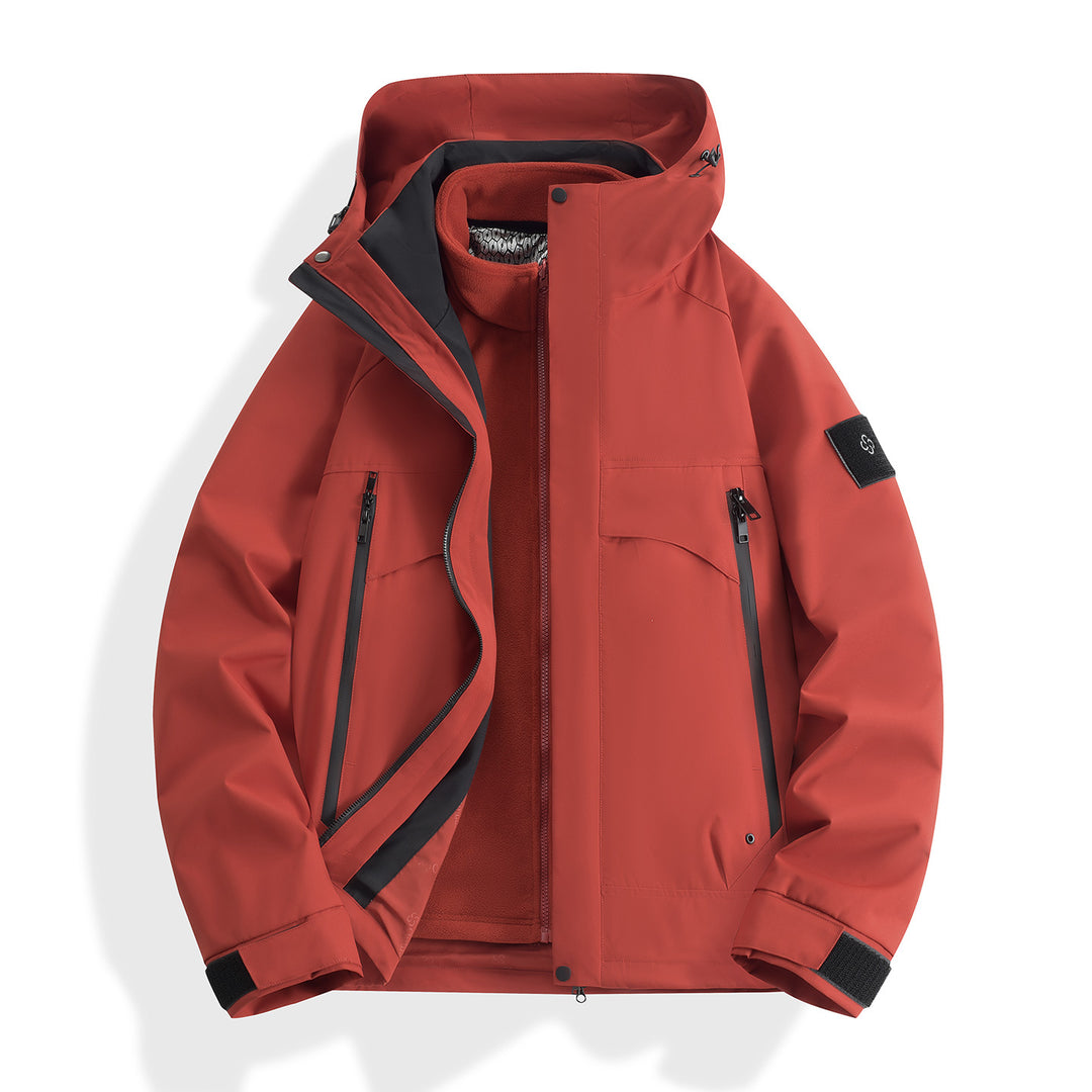 Women's waterproof modular parka with removable fleece inner jacket and technical hood Mune Fashion