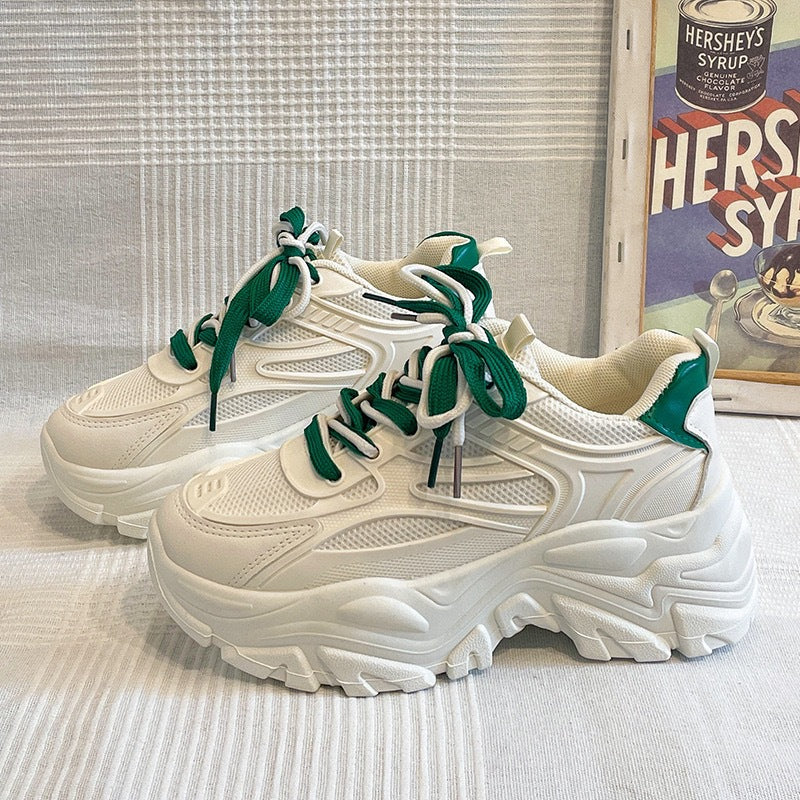 Women Chunky Sneakers with breathable mesh surface and non-slip sole Mune Fashion