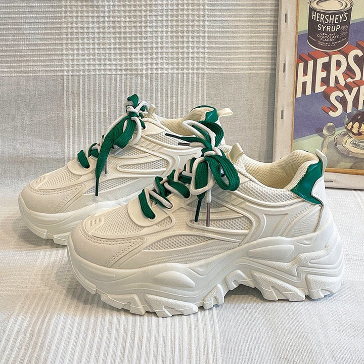Women Chunky Sneakers with breathable mesh surface and non-slip sole Mune Fashion