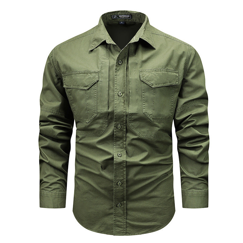Men's Field Shirt made of durable cotton canvas with reinforced seam details Mune Fashion