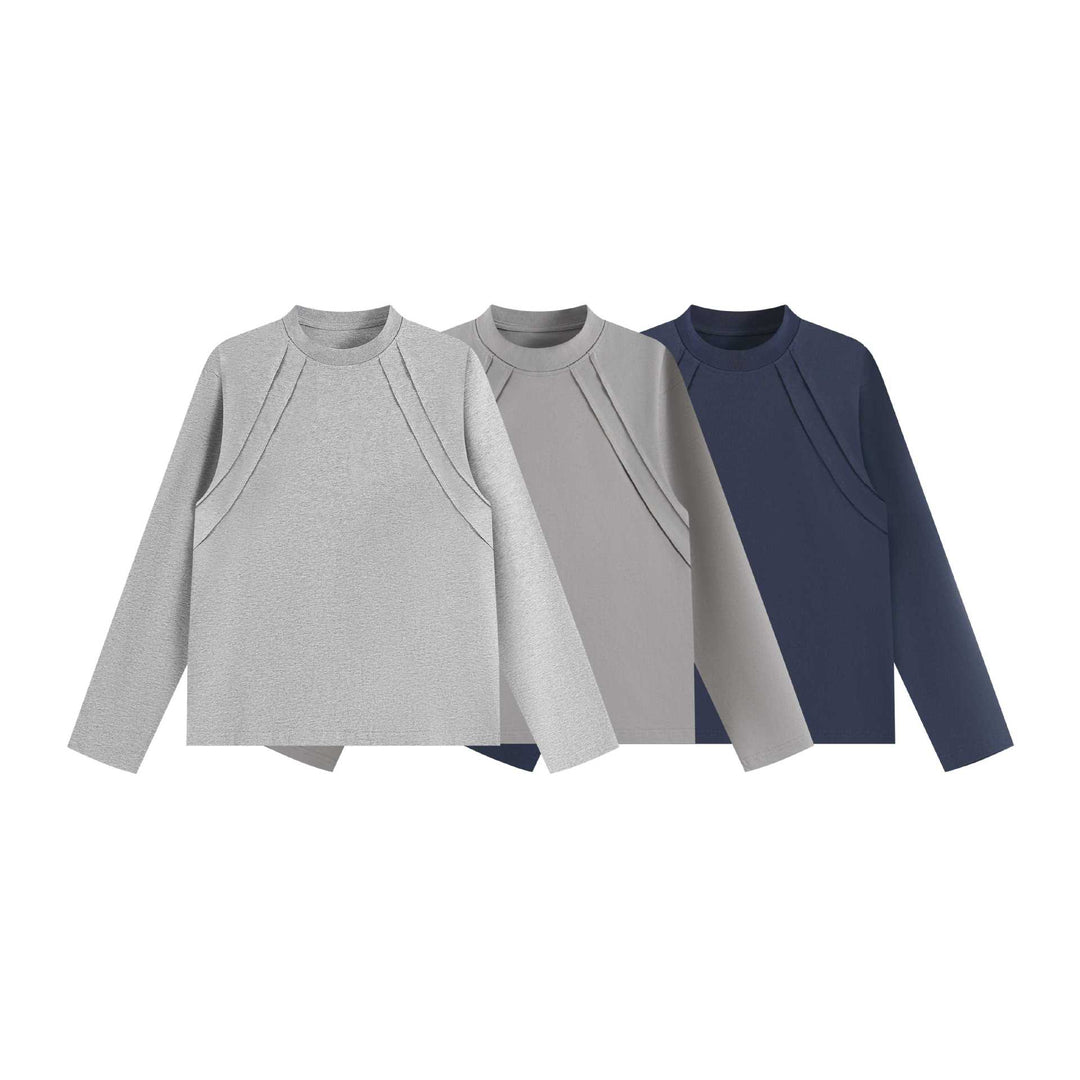 Unisex Oversize sweatshirt with decorative layered yoke and round neck Mune Fashion