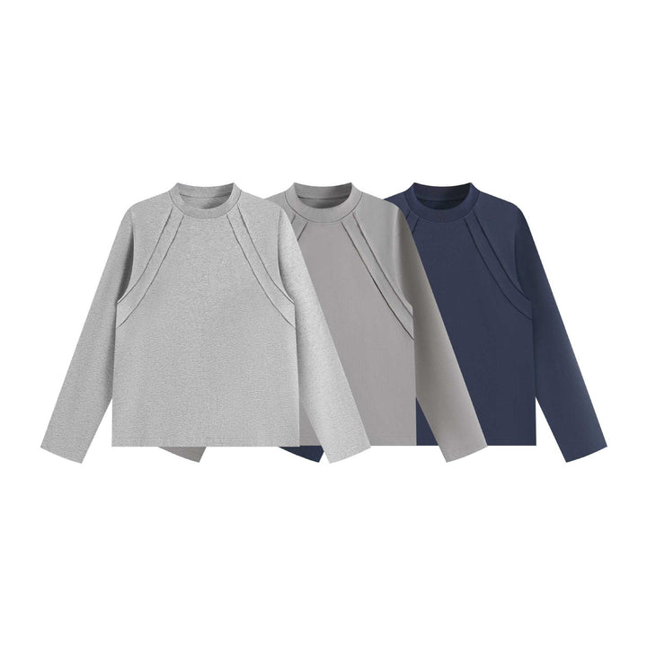 Unisex Oversize sweatshirt with decorative layered yoke and round neck Mune Fashion