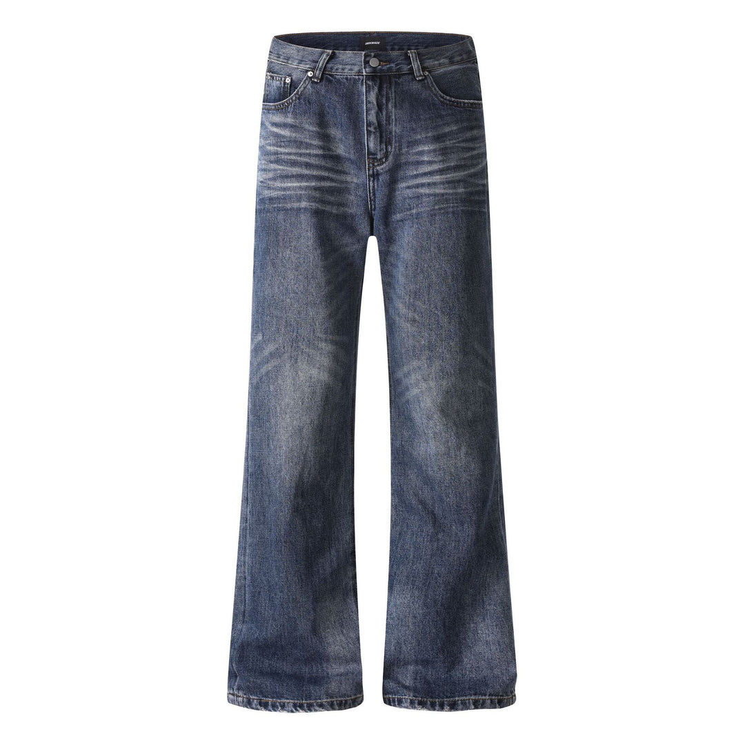 Women's wide cropped jeans with high waist and used effect Mune Fashion