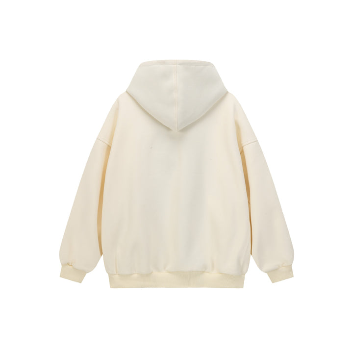 Unisex Oversize Hoodie with two-way zipper and checked lined hood Mune Fashion