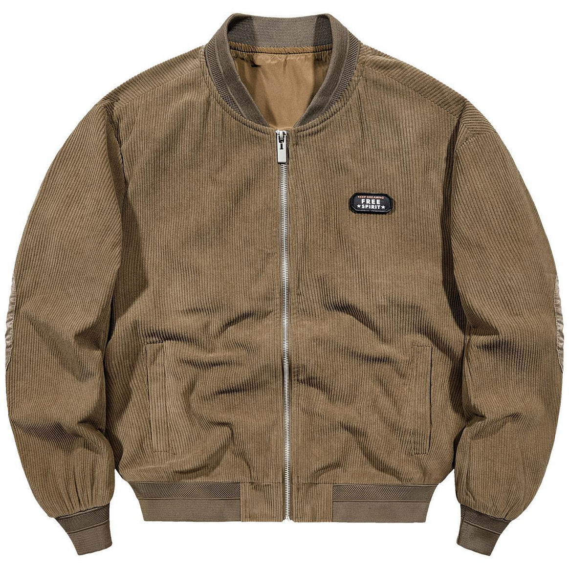 Men's cord jacket in bomber style made of fine corduroy with stand-up collar Mune Fashion