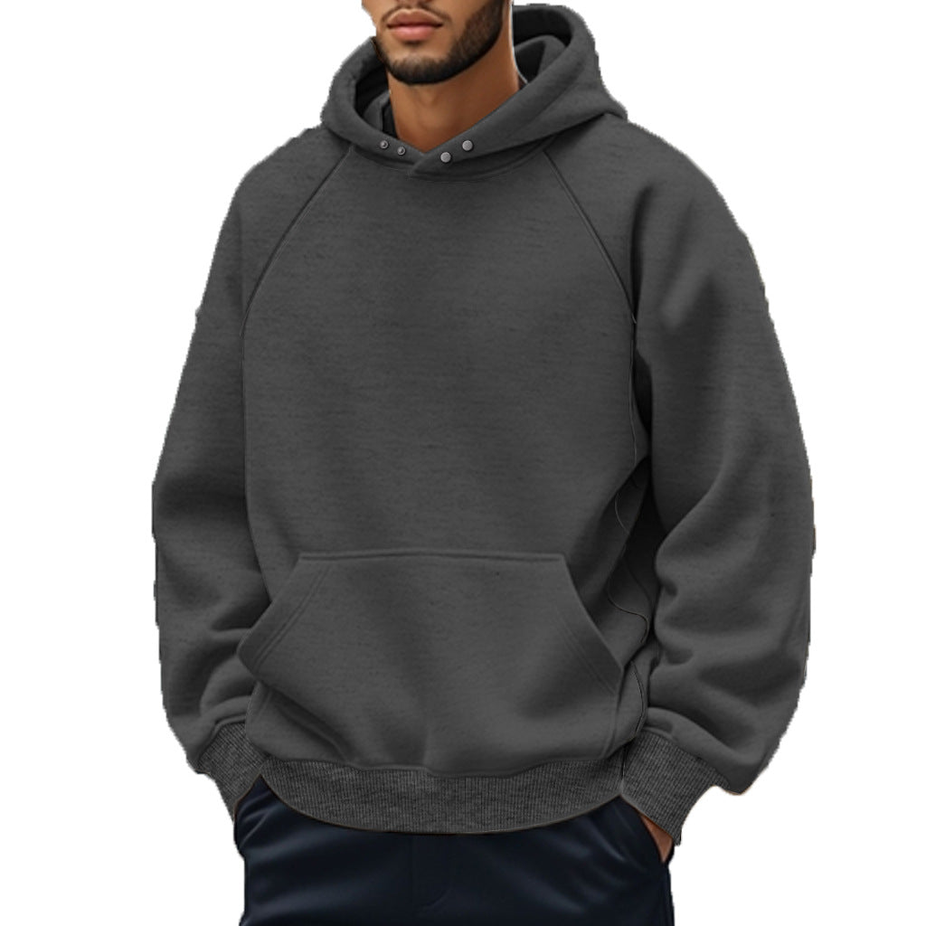 Unisex nan softer cotton fleece hoodie with kangaroo pocket and raglan sleeves Mune Fashion