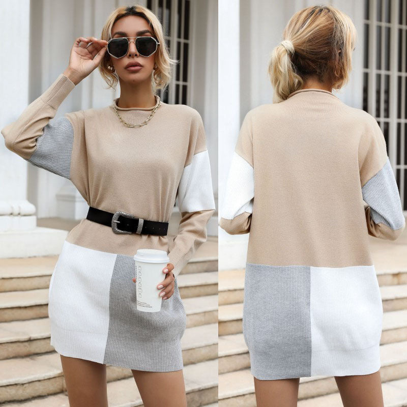 Women's Stylish Knit Dress with Belt Mune Fashion
