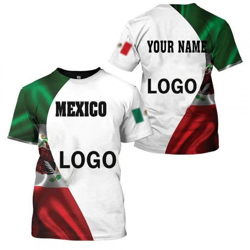 Unisex nan customizable fan jersey with back print, breathable functional fabric and Mexico crest Mune Fashion