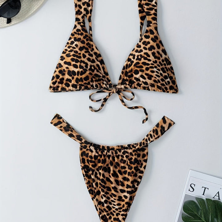 Women Triangle Bikini with sophisticated Animal Print Mune Fashion