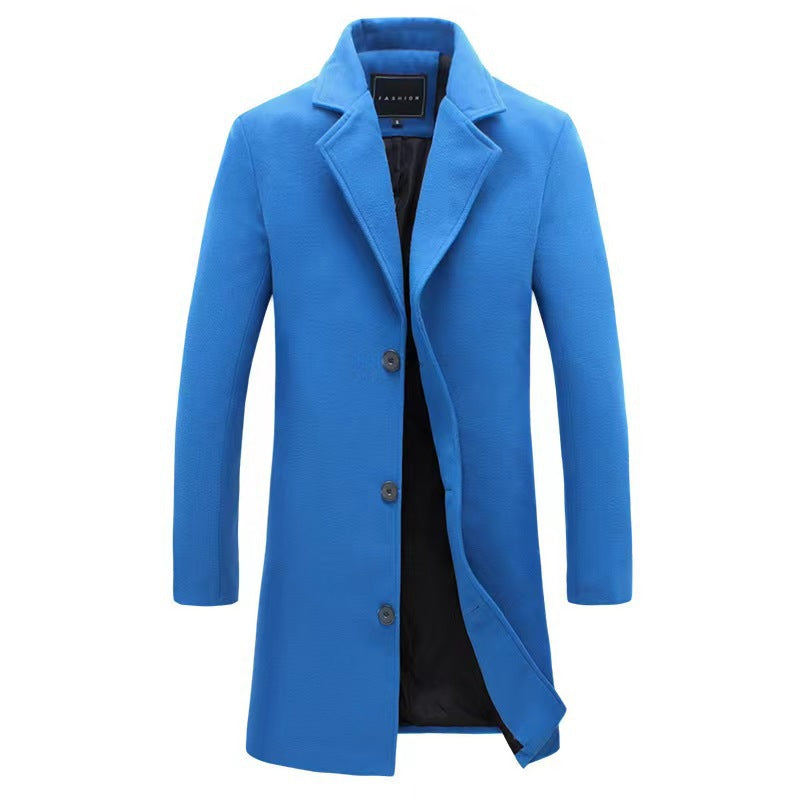 Men's slim Chesterfield coat with classic lapels, quilted lining and side pockets Mune Fashion