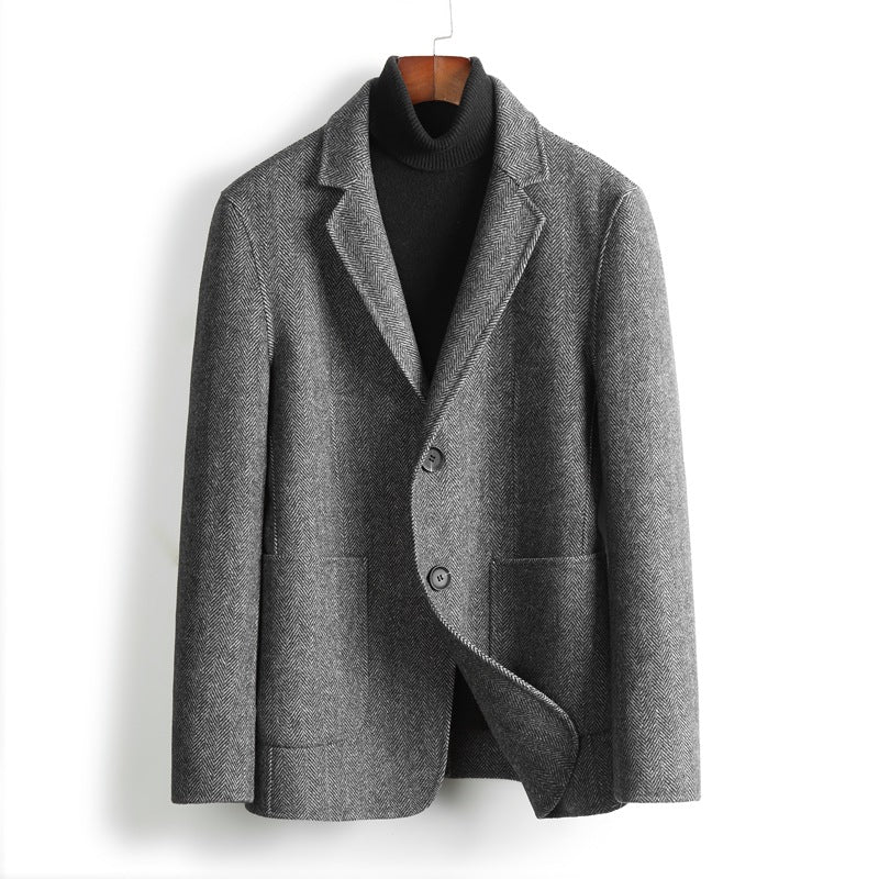 Men's Herringbone-pattern Blazer Drune