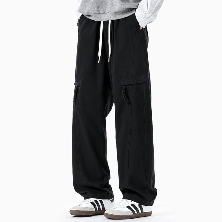 Men's Loose Cargo Jogging Pants in Baggy Cut with Drawstring & Multiple Pockets Mune Fashion