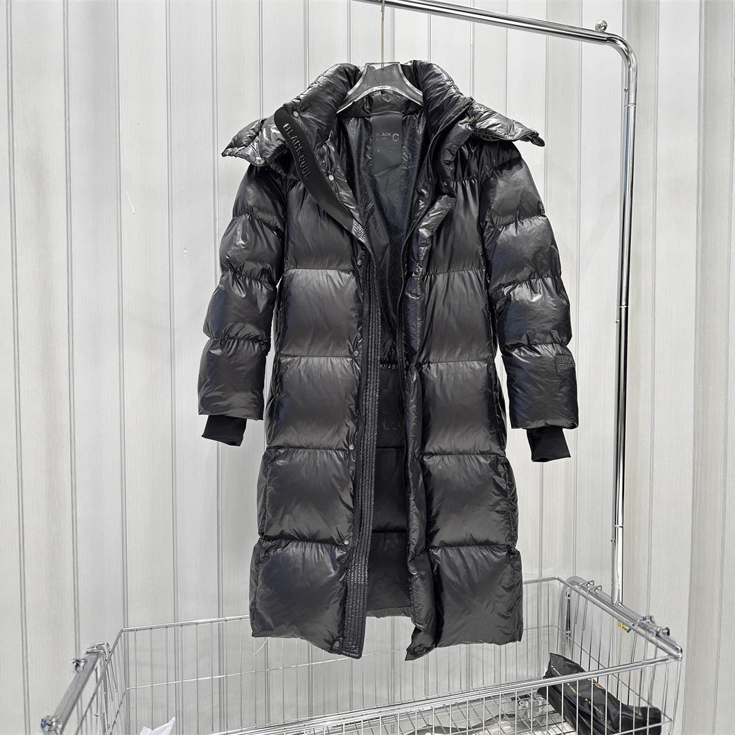 Women Long-cut quilted coat with high collar and warming down filling Mune Fashion