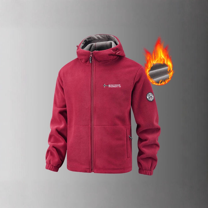 Men's Thermal Fleece Set with Hooded Jacket, Sherpa-lined and Elastic Jogging Pants Mune Fashion