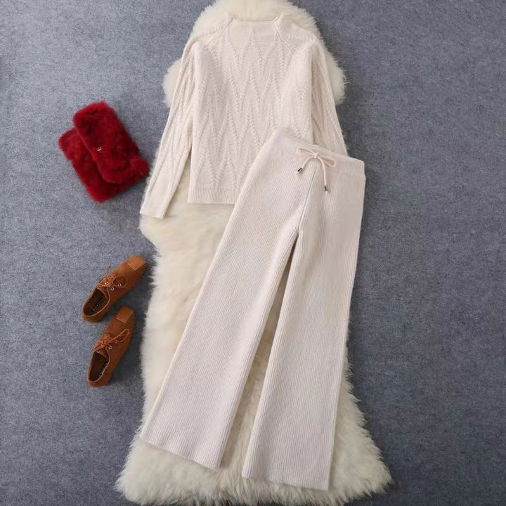 Women's Elegant Knit Top and Pants Set Mune Fashion