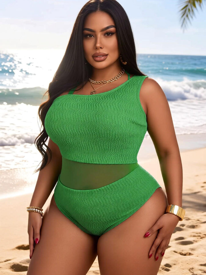 Women's One-Piece Swimsuit with Transparent Inserts Mune Fashion