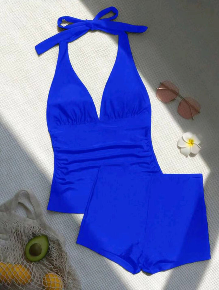 Women High-Cut Tankini with Flexible Top Mune Fashion