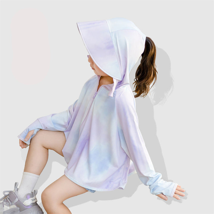 Ladies UV protection jacket with hood and soft material Mune Fashion