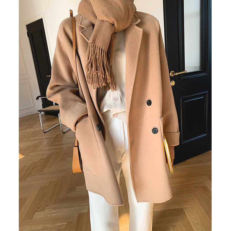 Women's Oversized Coat with Waist Belt Mune Fashion
